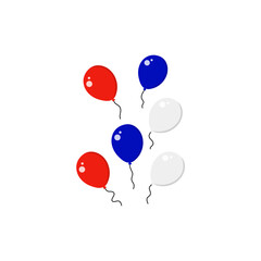 France Bastille day balloon. National patriotic celebration. Vector illustration 