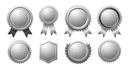 Silver performance award, Silver excellence trophy, Silver sports medal, Silver anniversary award, Silver commemoration, Silver award vector, Silver decorative medal, Silver championship award, Silver
