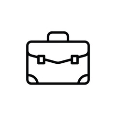 Classic Line Drawing Briefcase Icon Symbolizing Professionalism, Business Management, and Executive Tools