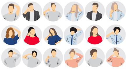 vector illustration of people users  profile avatar