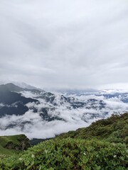 Rudranath Temple - Himalayan pilgrimage trek destination, Panch Kedar, Uttarakhand, India.