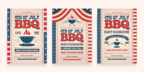 Independence Day Barbecue Invitation Design