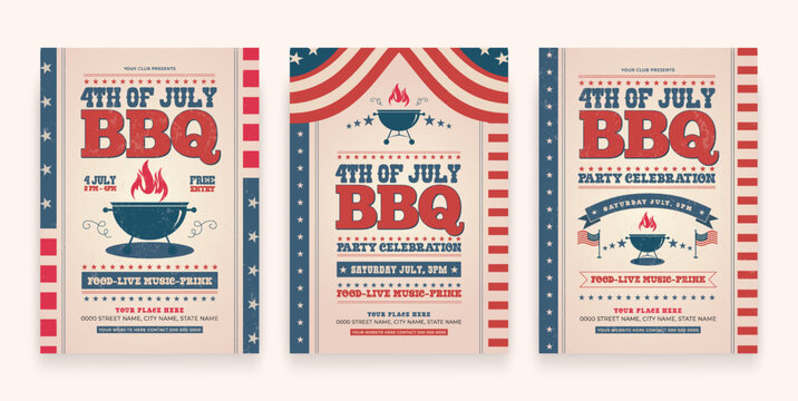 Independence Day Barbecue Invitation Design