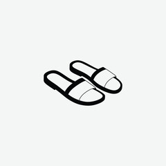 Minimalist Sandals Vector Illustration on White Background – Clean Footwear Design