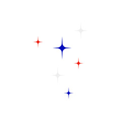 Happy bastille day star decoration