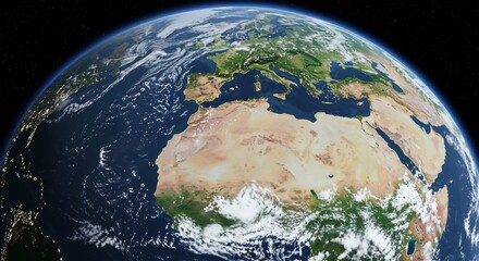 Earth planet globe world space africa europe ocean continents geography view