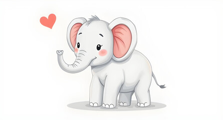 Smiling elephant vector