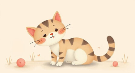 Obraz premium Cat clipart for kids