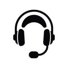 headphones icon on white background