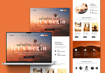 Travel Agency Landing Page Web Template