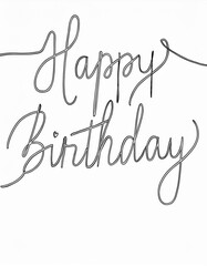 Generated image Happy Birthday script writing 
