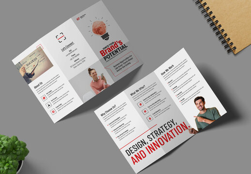Trifold Brochure Layout Design For Digital Marketing Agency