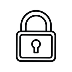 lock icon on metal button