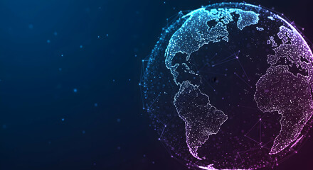 Digital earth network image technology abstract globe