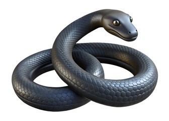 3d snake on white background