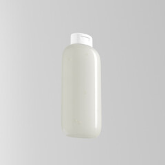 translucent lotion bottle mockup, falt oval shape shampoo and hair conditioner bottle packaging, frost plastic sqeeze bottle with flipcap packaging, 100 ml liquid skincare product container mockup
