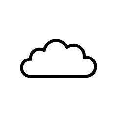 Simple black outline of a cloud