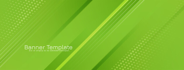 Green color stripped dotted banner design