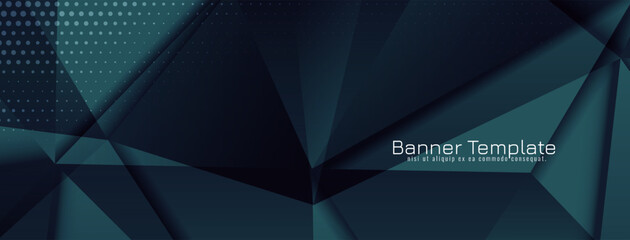 Abstract modern polygonal geometric banner