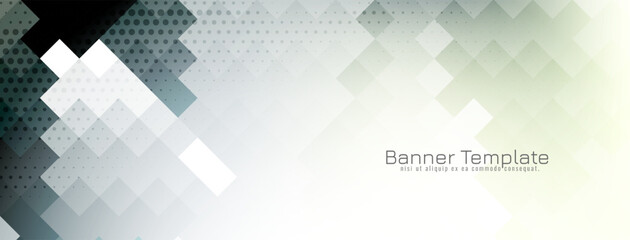 Abstract mosaic pattern decorative banner design