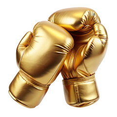 gold boxing gloves mockup isolated on white background,PNG