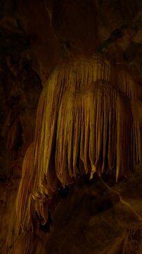 Detailed visual exploration of intricate cave formations highlighting delicate patterns, natural mineral deposits, and the stunning structure of subterranean stalactites.