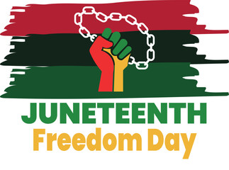 Juneteenth Freedom Day Shirt – Black Power Fist with Broken Chains and Pan-African Colors
