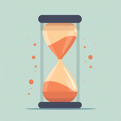 Timeless Countdown: A vibrant illustration of an hourglass elegantly capturing the essence of time's relentless flow, conveying a sense of urgency and anticipation.