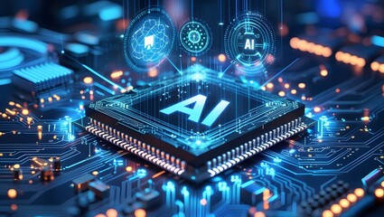 Ethereal Glow of Artificial Intelligence Technology
