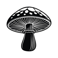 Mushroom silhouette vector illustration