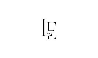 LE initial letters, monogram logo