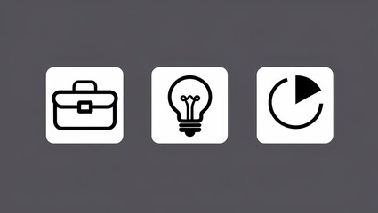 Business, Idea, and Time Management Vector Icons for Productivity & Project Planning