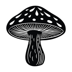 Mushroom silhouette vector illustration