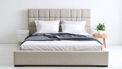 bed with pillows