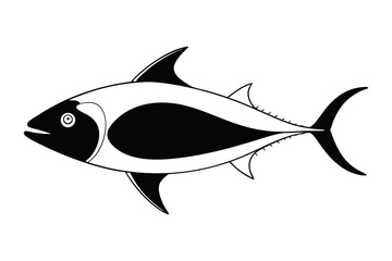 Fototapeta premium Tuna Outline for Seafood Vector Illustration