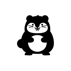 Minimalist Silhouette of  Beaver Icon