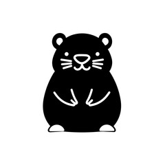 Minimalist Silhouette of  Beaver Icon