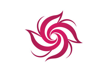 Spiral bloom elegance refined floral vector art illustration