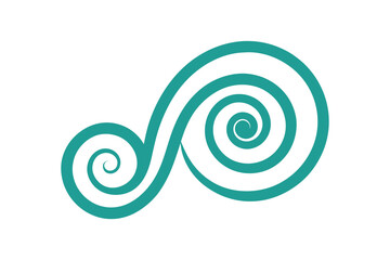 Spring spiral lace delicate botanical vector art illustration