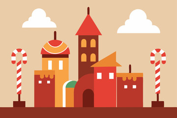 Fototapeta premium vector illustration of city buildings