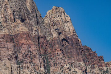 Aztec Sandstone(Jurassic) geological formation. weathering. Red Rock Canyon National Conservation Area, Las Vegas, Clark County, Nevada. Mojave Desert. Basin and Range Province	