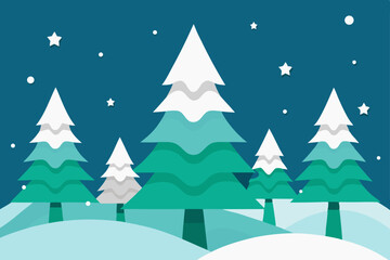 Fototapeta premium christmas tree with snow