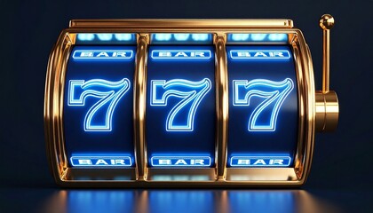 casino slot machine on dark background