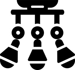 Rounded Filled Ceiling Lamp Icon