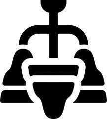 Rounded Filled Ceiling Lamp Icon