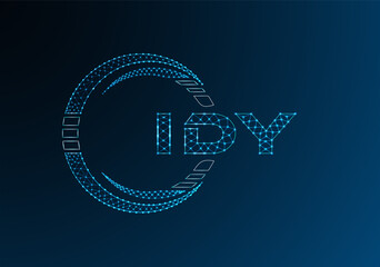 IDY low poly letter logo vector design. IDY lower poly logo design. Low poly logo.