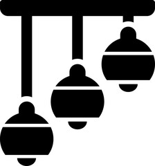 Fototapeta premium Rounded Filled Ceiling Lamp Icon