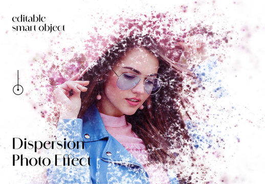 Dispersion Photo Effect Mockup