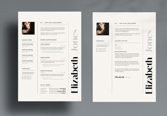 Professional Resume CV Template with Cover Letter