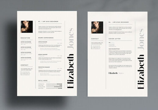 Professional Resume CV Template with Cover Letter